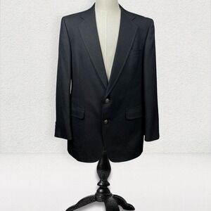 Jack Nicklaus Golden Bear Blazer Men 42 Black Metal Button Hart Schaffner & Marx